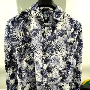 H&M Mens Casual Floral Print Button Down- Size M